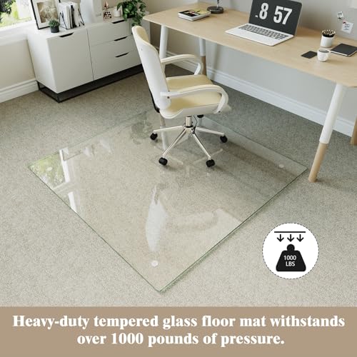 Image of Koonmi 46 inch x 46 inch Office Chair Mat for Hardwood Floors & Carpets