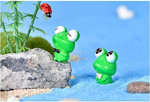 24 Pcs Resin Mini Frogs Cute Frog Miniature Figurines Animals Model Fairy Garden Miniature Moss Landscape DIY Terrarium Crafts Ornament Accessories for Home Décor (24 Pcs)