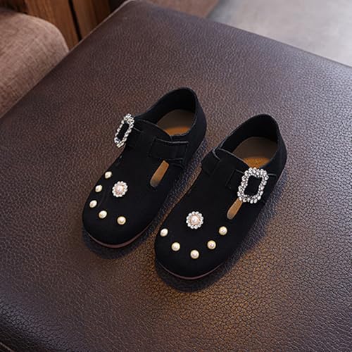 Girls Kids Ankle Sandals Close Toe Sequins Dress Shoes Toddler Soft Sole Summer Casual Leather Loafers Comfy Cute Shoes3