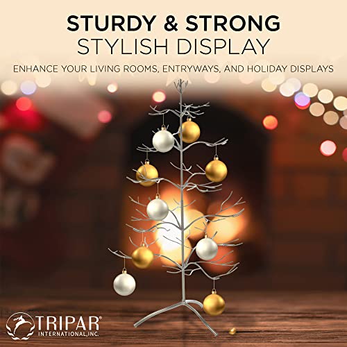 image for Tripar Christmas Tree Ornament & Jewelry Display, Silver Finish (3 Foo