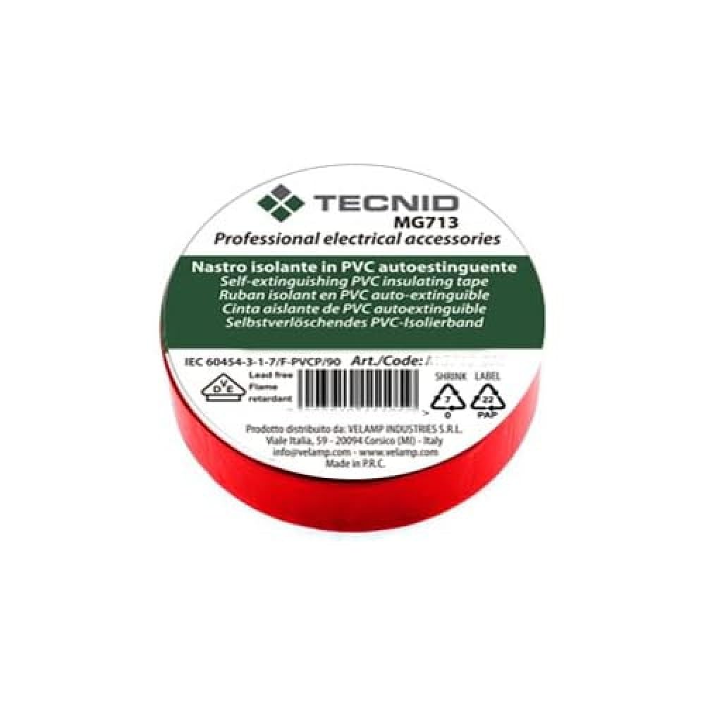 PVC Insulation Tape 0.12mm Thickness 15mm x 10m Red VDE Certified Waterproof Heat Resistant Self Adhesive Perfect for Repairing, Bonding, Electrical Work