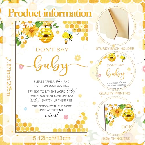 Image of Patelai 321 Pcs Honey Bee Baby Shower Decorations a Little Honey Is on The Way Baby Shower Games 5 Sets Serve 50 Guests for Bee Themed Gender Reveal Party Decorations Supplies