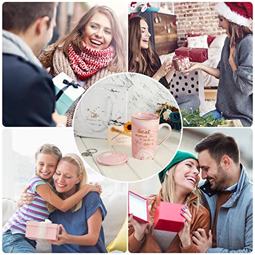 Mothers Day Gifts For Mother In Law, Mother In Law Gifts From Daughter In Law, Best Mother In Law Ever Coffee Mug Set, Birthday Gifts For Mother In Law, Keychain Flower Mug Box Set #TOP4