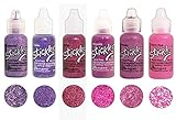 Stickles Ranger Glitter Glue Bundle B ''Valentine'' - Six .5 fl oz Bottles - Lavender, Cosmic, Sorbet, Magenta, Thistle, and Glam Pink