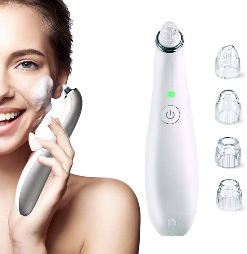 Blackhead Remover Vacuum- 2020 Upgraded USB Rechargeable Acne Comedone Pore Cleaner Extractor Professional Tool Machine with 4 Adjustable Suction Power and 4 Replacement Probes