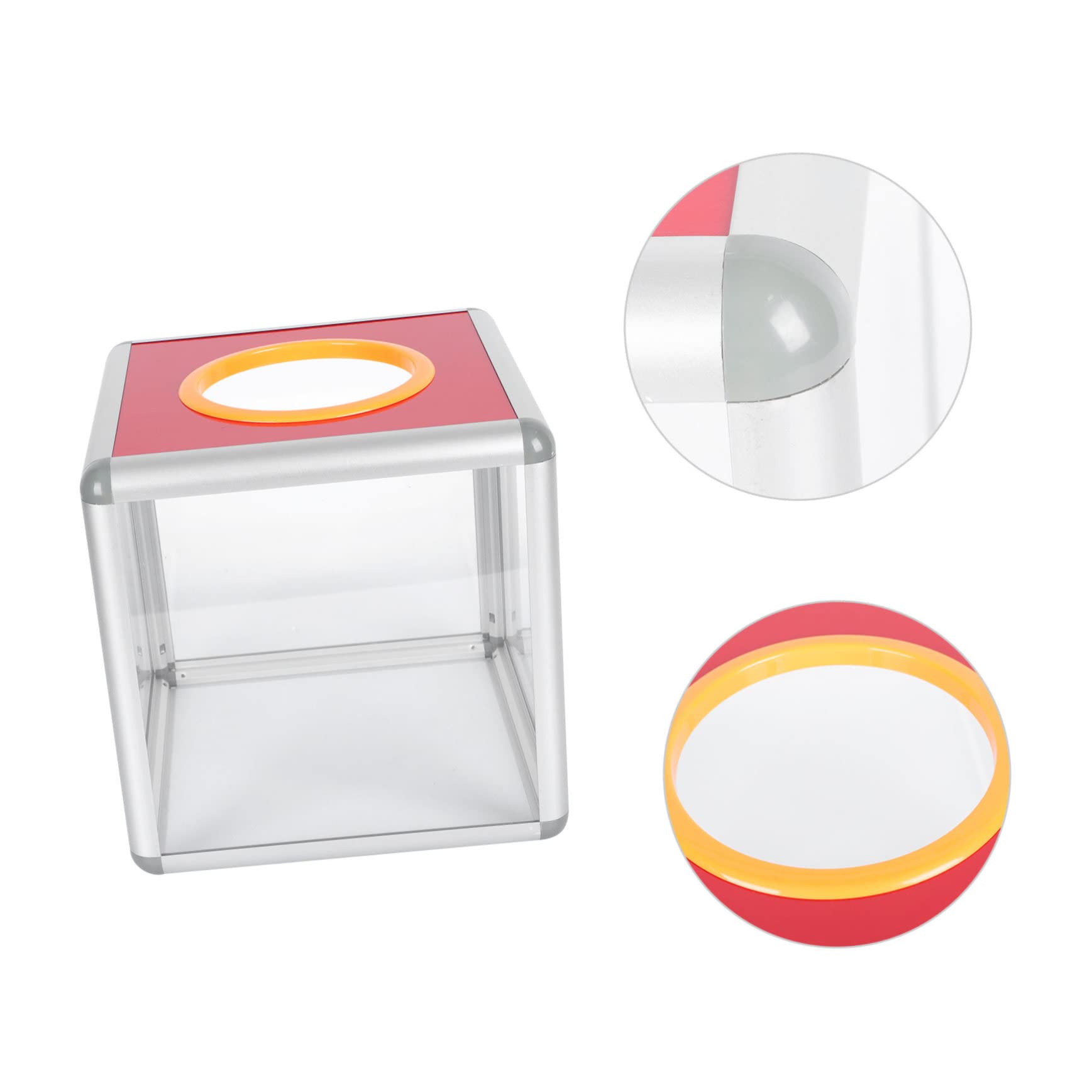 Caja Transparente para Sorteos Diseño Simple y Aleación de Aluminio Resistente al Óxido, Adecuado para Buzón de Oficina y Papeleo