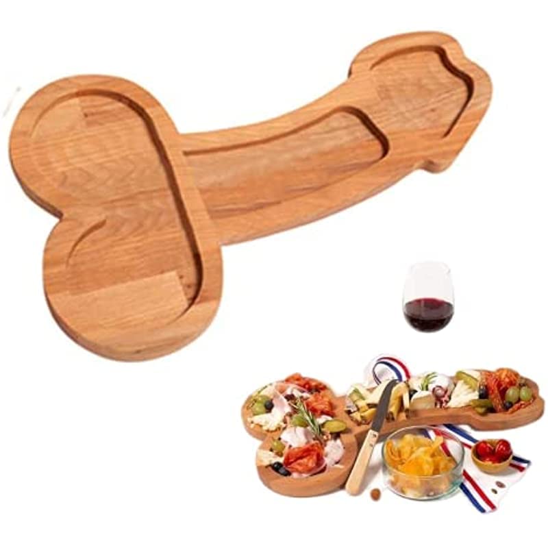 DS. DISTINCTIVE STYLE Funny Novelty Charcuterie Board - Large Wood Cheese & Appetizer Serving Tray, Unique Gift Idea