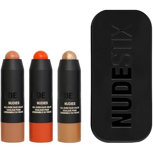 Nudestix Beachy Nudes Mini Kit by Allana Davison – 3-Piece NUDIES Cream Makeup Set for Cheeks, Eyes & Lips | Vegan, Travel-Friendly Summer Glow Kit with Exclusive Blush Shade | Cruelty-Free