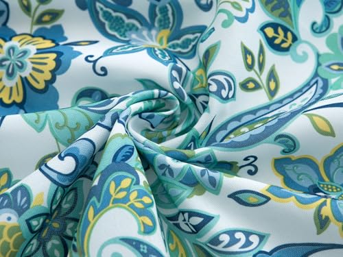 Image of EHouseHome Outdoor Indoor Tablecloth with Umbrella Hole for Oval Table,Waterproof Patio Table Cloths, Spring /Summer Table Covers with Zipper for Backyard Circular Table /BBQs /Picnic,60 x 84 inches