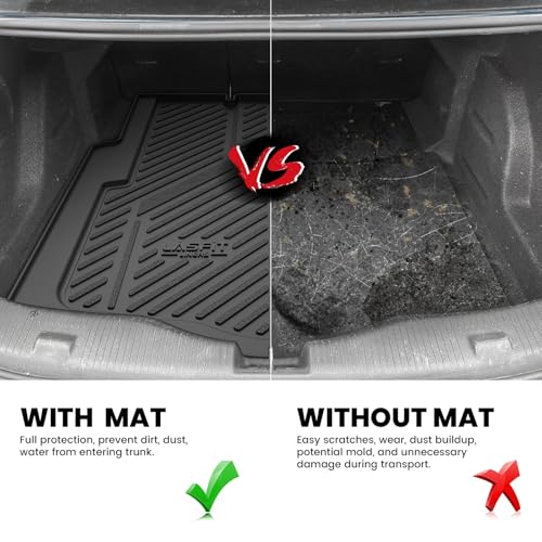 Image of LASFIT Trunk Mat for Chevy Cruze 2016-2019 (Not for 2016 Cruze Limited) | Only Fit Cargo with Spare Tire; Fit Sedan, Not for Hatchback; 3D Scanning Technology, Easy to Wash