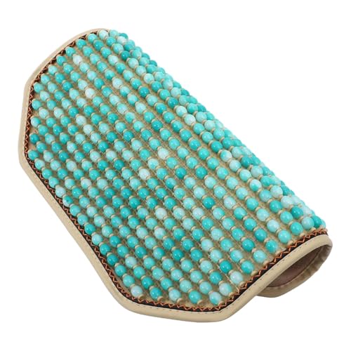 Almohadilla Refrescante para Asientos De Coche | Cojín Termorregulador para Sillas | Funda con Cuentas Transpirables De Jade Sintético para Autos Hogar Sedán Y Uso Diario