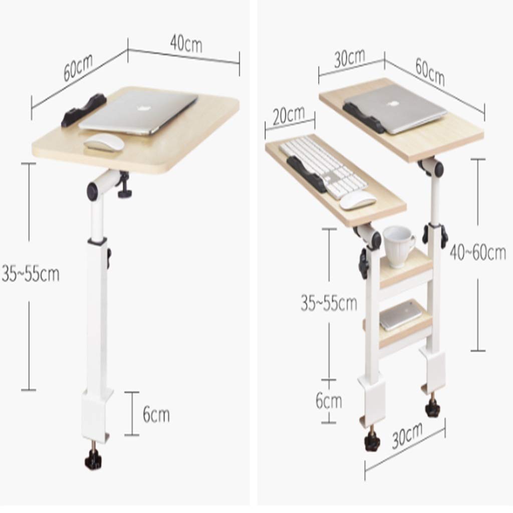 Plateau de bureau pour ordinateur portable, table pliable réglable pour manger, écrire, lire – Bureau de lit portable pour la maison, le bureau, multifonction et pratique