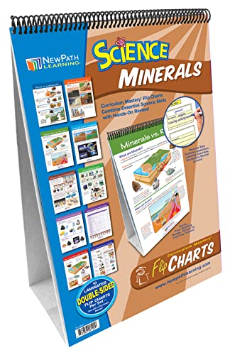 Image of NewPath Learning Minerals Laminated, Double-Sided inchWrite-On /Wipe-Off inch Flip Chart - Set of 10, 12 inch x 18 inch Charts (34-6821)