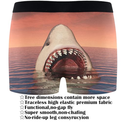 visesunny Men's Boxer Briefs Soft and Breathable Underwear with ComfortFlex Waistband Funny Pattern Underpants 6