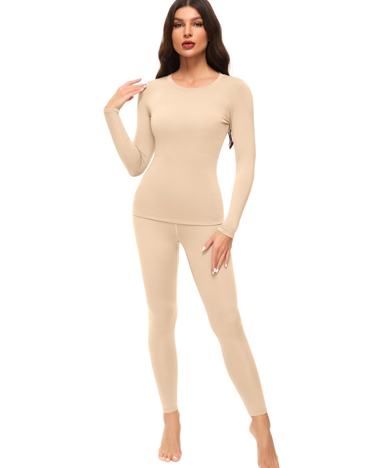 Set Termico Donna YARRCO - Maglia Maniche Lunghe E Pantaloni - Strato Base In Pile - Caldo Leggero Per Sci E Inverno - 6