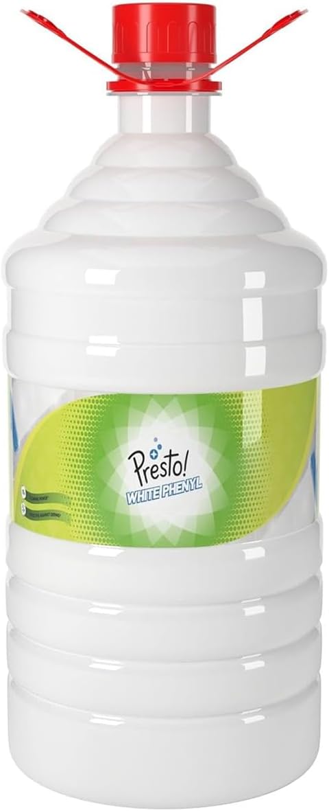 Amazon Brand - Presto! Phenyl Floor Cleaner | 5 Litre | Suitable For Hospitals, Homes, Offices | 10X Cleaning Power | Fights Germs
