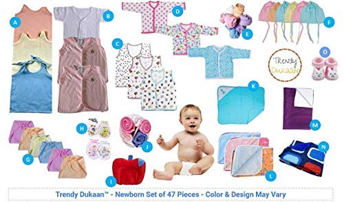 New Born Baby Gift Set for 0-6 Month Baby (Clothes, Feeding, Bag and Toys) (47 Piece Pack)-picture-20