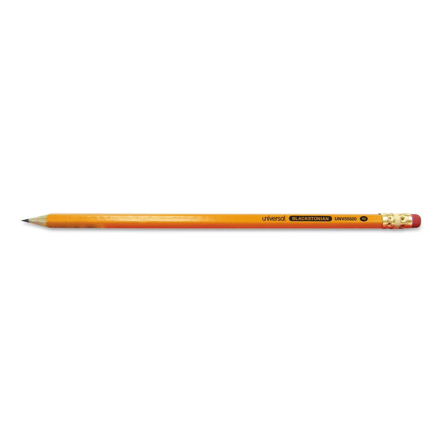 Universel One Blackstonian crayon, HB # 2, Medium Soft, corps Jaune, Douzaine