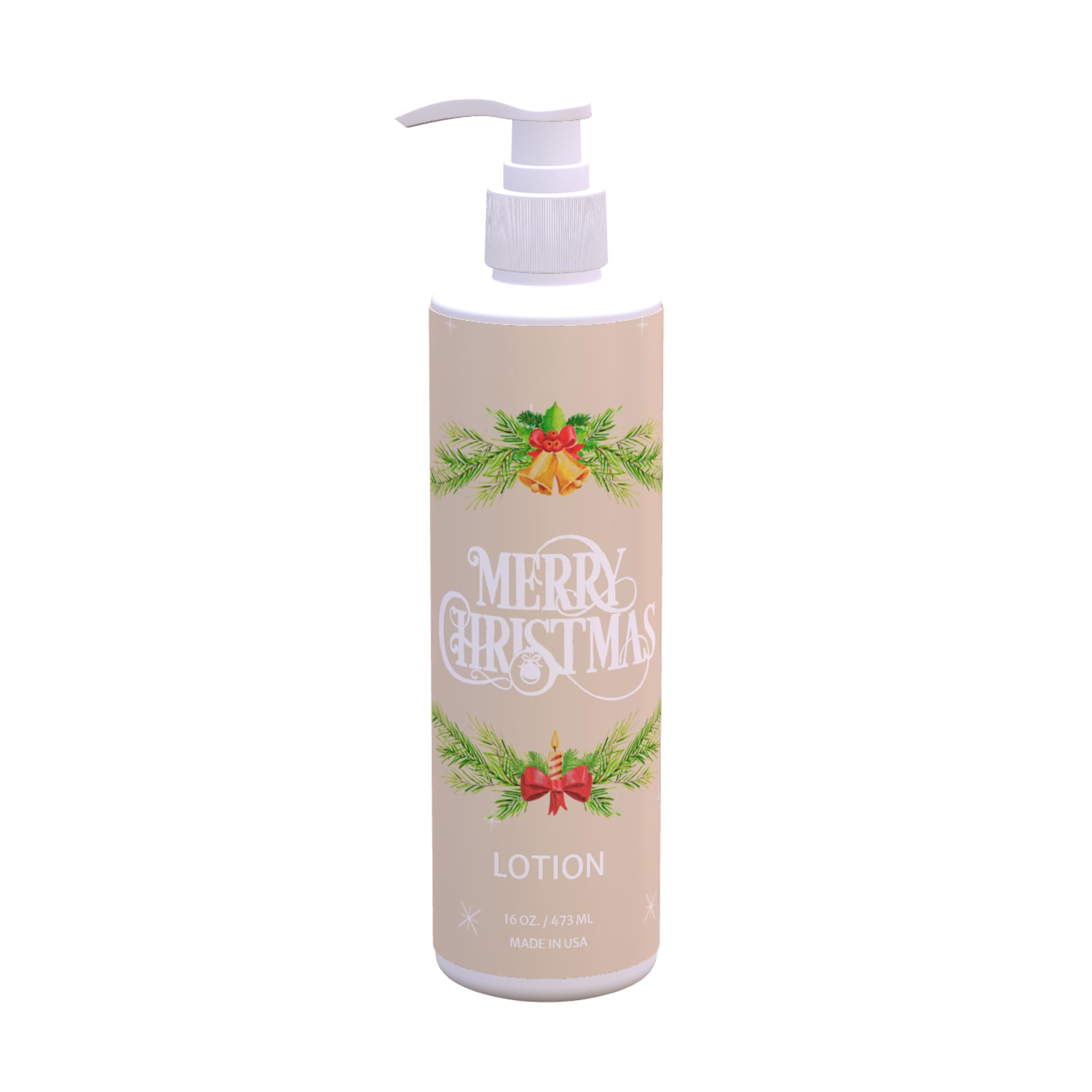 Christmas Hand Body Lotion Brown Design Fresh Green Tea Lemon Scent 12 Pack 16 oz Pump Bottles Warm