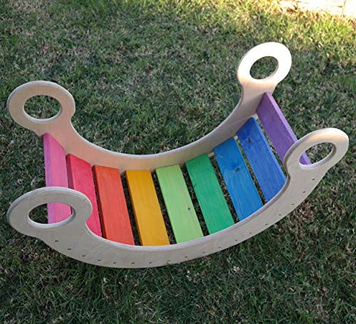 BALANCIN ARCOIRIS WALDORF MADERA ARTESANAL