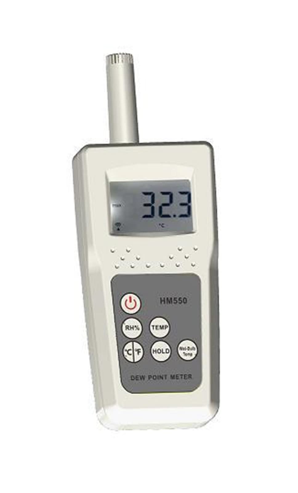 Amrttwy One Color Moisture Meter, Hm550. Digital Temperature And Humidity Meter, Hand And, Hygrometer
