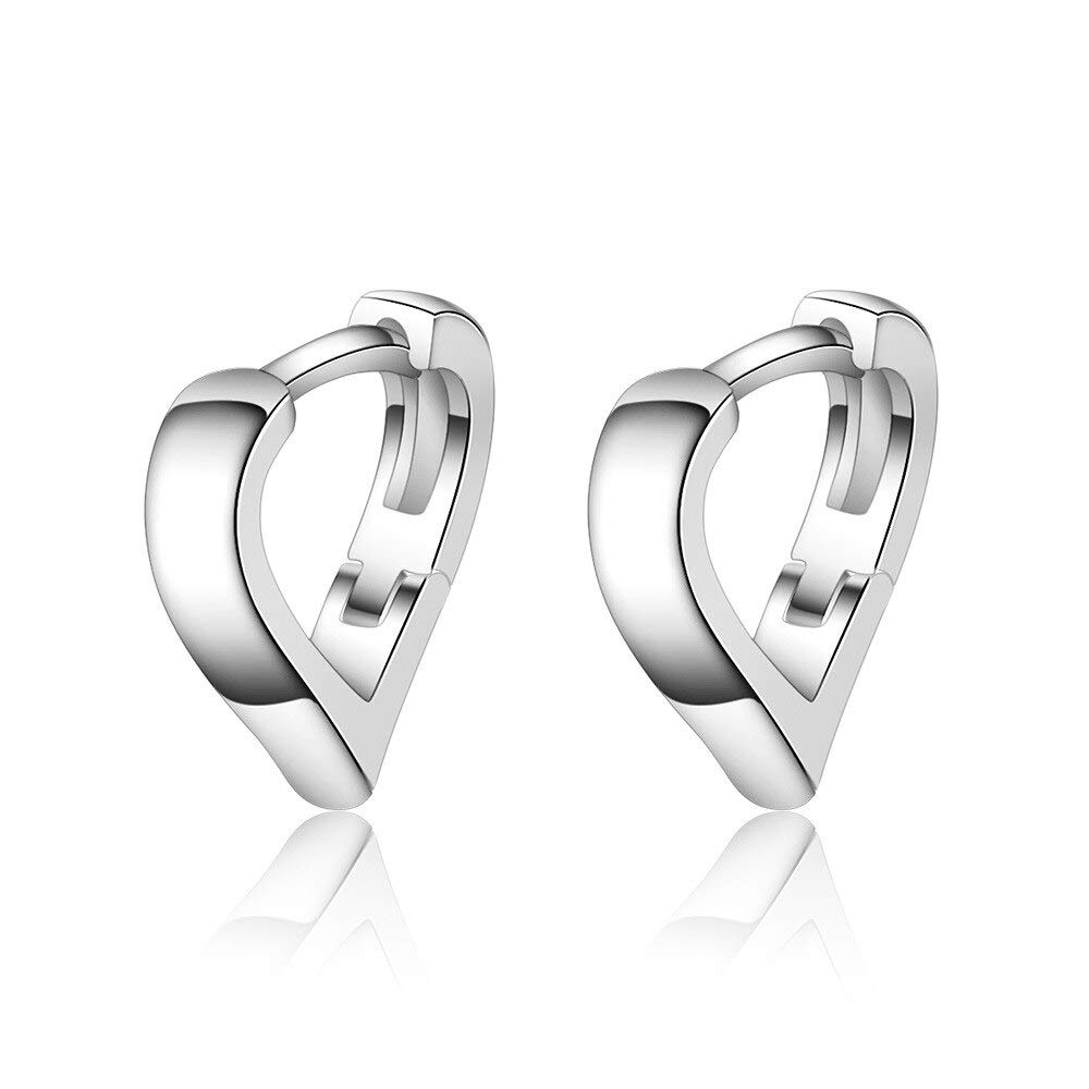 Orecchini a Cerchio in Argento Sterling per Donne Cerchi per Piccoli Cerchi a Cuore Gioielli per Le Orecchie da Sposa