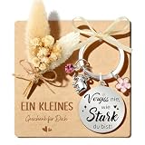 Geschenke für Frauen Beste Freundin Geburtstagsgeschenk, Schlüsselanhänger Glücksbringer Mutmacher Gute Besserung Geschenke, Kleine Geschenke für Frauen, Freundin, Schwester, Mama