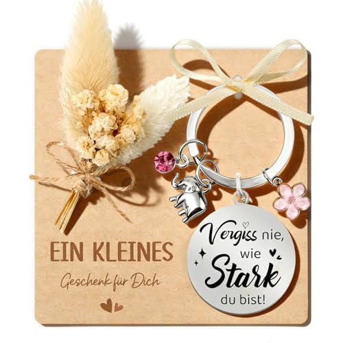 Geschenke für Frauen Beste Freundin Geburtstagsgeschenk, Schlüsselanhänger Glücksbringer Mutmacher Gute Besserung Geschenke, Kleine Geschenke für Frauen, Freundin, Schwester, Mama