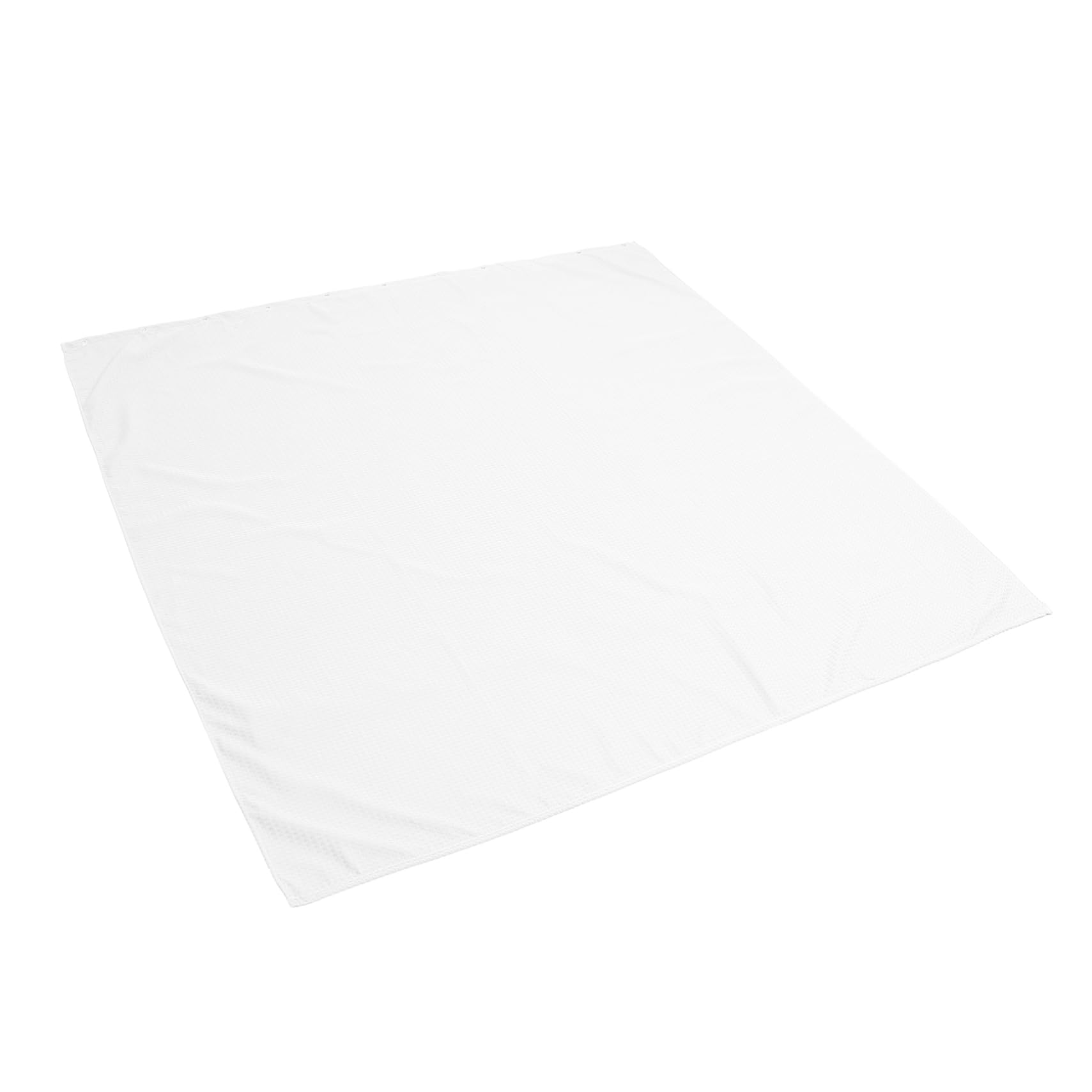 Rideau de douche blanc texturé lavable avec crochets pour salle de bain