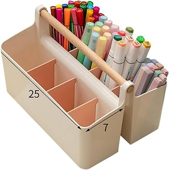 Amazon | ペン立て 手提げ式 取っ手付き ペンスタンド