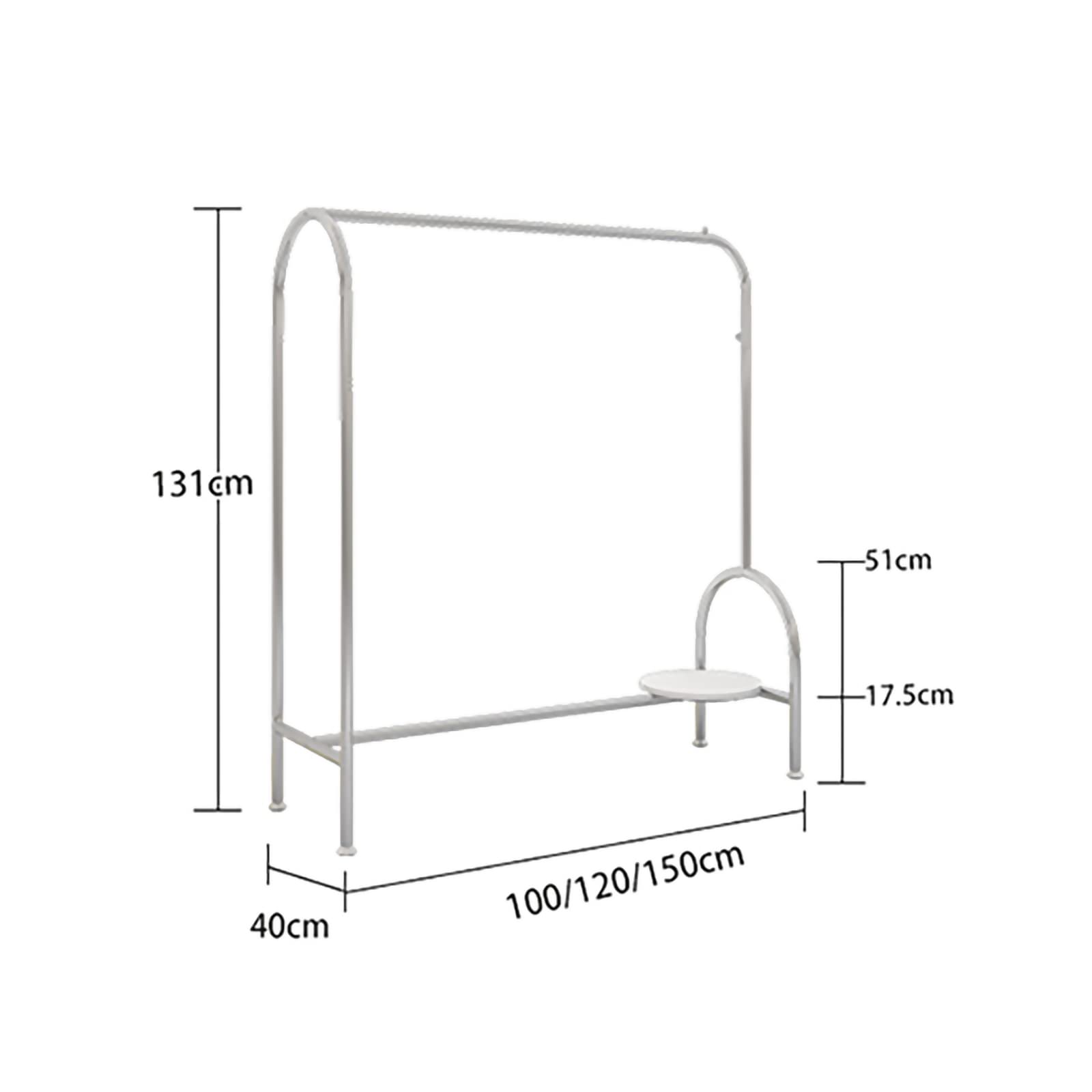 Rack De Recubrimiento De Ropa, Riel Multifuncional con Almohadillas Antideslizantes, Adecuado para El Dormitorio De Guardarropa Hallway Hall Corner(Size:150cm)