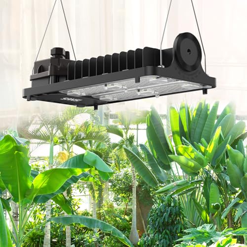 SANSI LED Grow Light for Indoor Plants, 1000W LED Grow Light with Optical Lens for High PPFD, Energy Saving Dimmable Full Spectrum Plant Light for 2x4/3x3ft Grow Tent Seeding & Growing