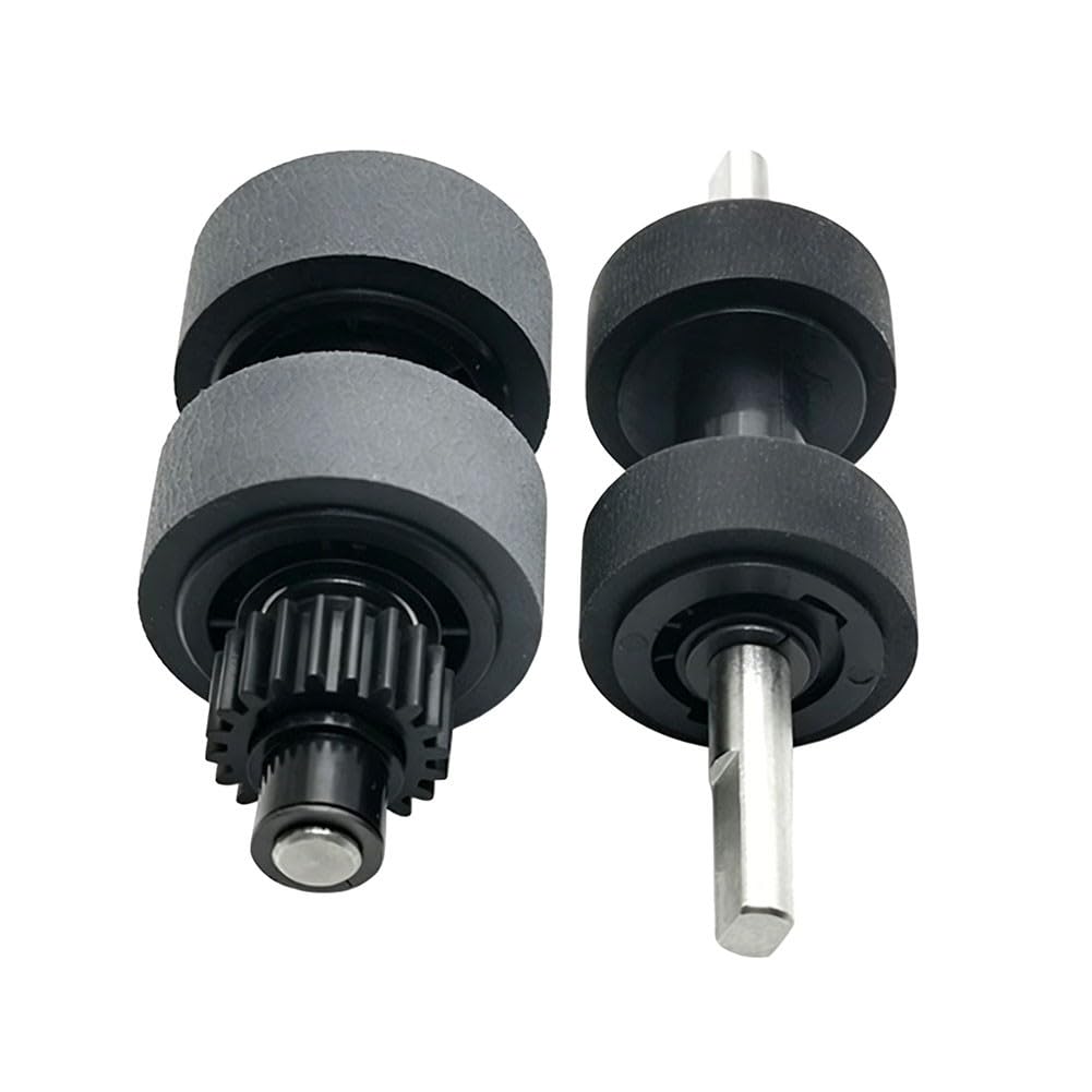 Hochgeschwindigkeits-Papiereinzugsrollen-Set für Panasonic Scanner KV-S1026C KV-S1046C, ABS + Metall-Ersatzteil, kompakt, 20 x 10 x 10 mm, Schwarz