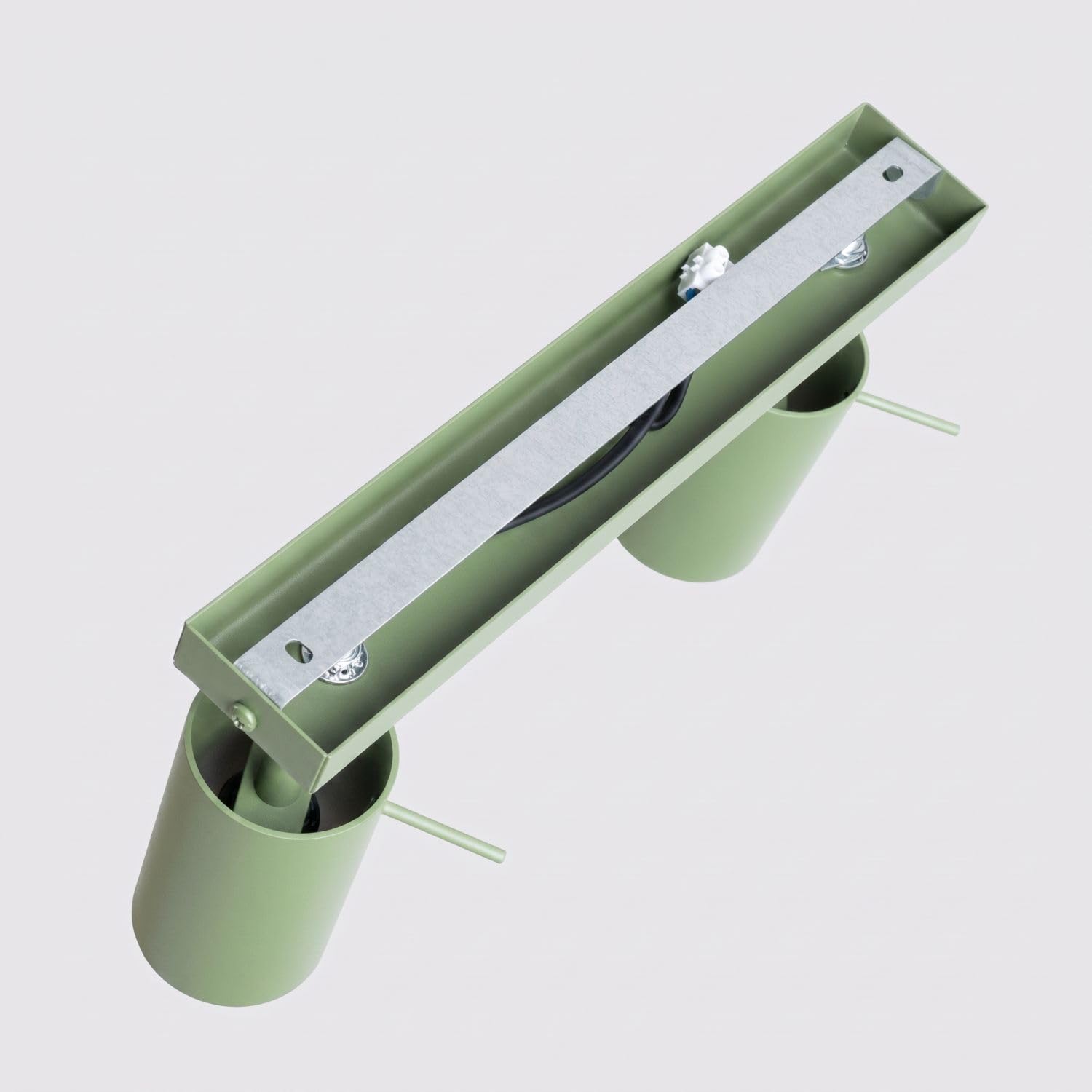 Licht-Erlebnisse Deckenstrahler schwenkbar Stahl Salbei GU10 4-flammig stilvoll gemütlich blendarm Schlafzimmer Flur L:80 cm Deckenlampe Wohnzimmer
