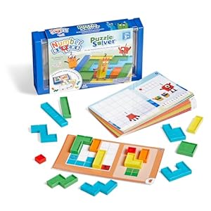hand2mind Numberblocks Puzzle Solver, Brain Teaser Puzzles for Kids, Logic Puzzles for Kids, Block Puzzle Games, Math Toys, Educational Games, Tactile Sensory Toys, Stocking Stuffers for Kids 3-5