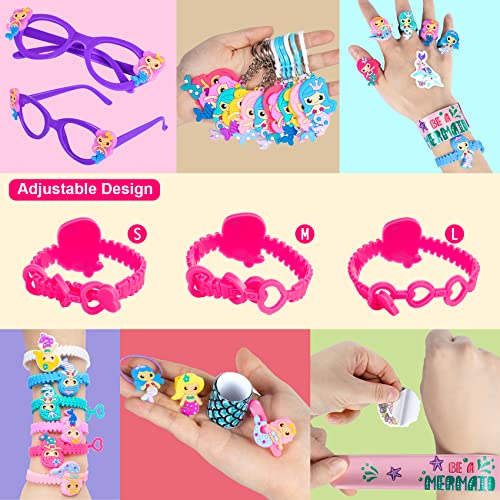 128 Pcs Mermaid Party Favors For Kids, Mermaid Themed Birthday Party Decorations Toys For Girls, Mermaid Goodie Bag Pinata Basket Stuffers Fillers Hair Accessories Gifts Supplies For Classroom Prizes #TOP5