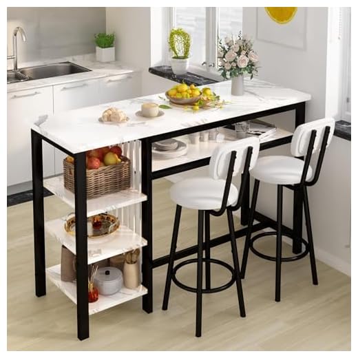 AWQM 3-Piece Bar Table and Chairs Set