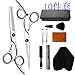Produktbild 10 in 1 Haarschere Set Friseurscheren scharfer und präziser Schnitt, Haarschneideschere mit Etui, Professionelle Effilierschere, mit Haarschneideumhang Schwarz, für Kinder Frauen und Männer