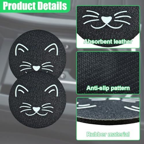 Portavasos para auto con diseño de orejas de gato miniatura 3
