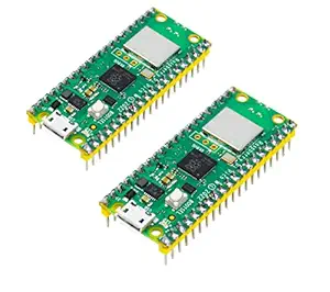 DIGISHUO 2Pcs Raspberry Pi Pico W WiFi Wireless Microcontroller Board with Pre-Soldered Header Flexible Digital Interfaces | Based on RP2040 Chip | Dual-Core ARM Cortex M0+ Processor 133 MHz