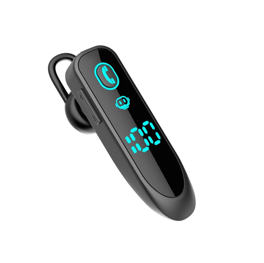 eppfun Auricolare Mono Bluetooth 5.3, Cuffia Mono Wireless con Cancellazione del Rumore Mic per Ufficio Lavoro Guida