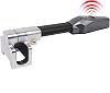 Steering Wheel Lock Car Locking Alarm Retractable Auto Anti-Theft Security T-Lock with Keys Black
