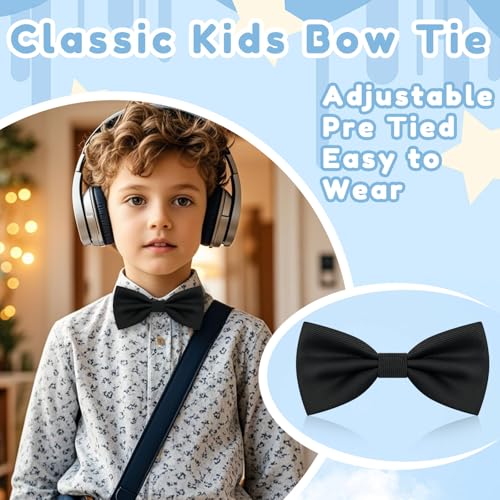 Bow Ties for Boys Adjustable Kids Bowtie Classic Toddler Bow Tie Pre-tied Bow Tie for Baby Wedding Party2