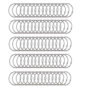 Binder ringen, boekenringen, 100 stuks sleutelringen roestvrij staal perfect voor scrapbook album handwerk (maat 25mm)