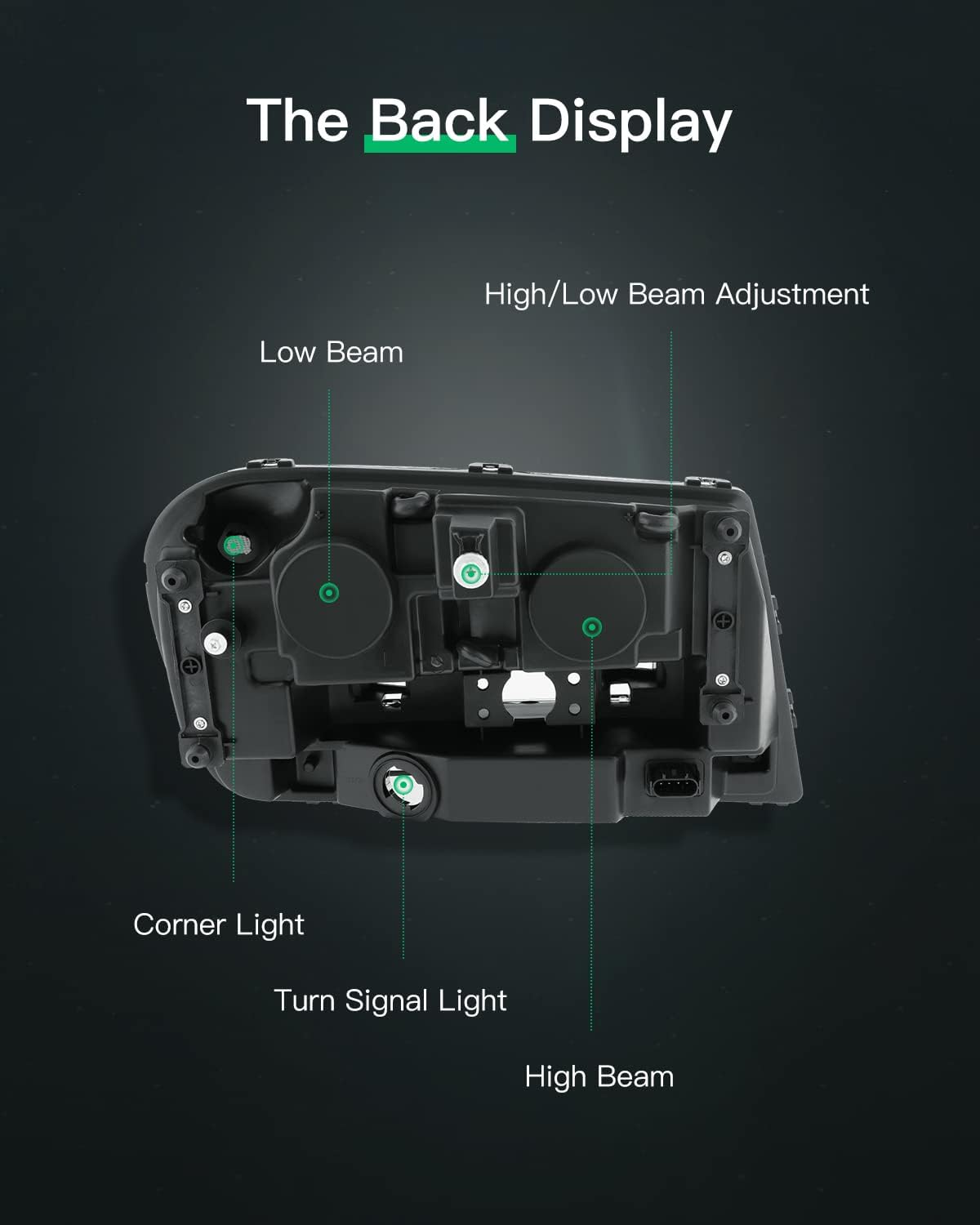 LSAILON Headlight Assembly Replacement Fit For Chevy Trailblazer 2002-2009 For Chevy Trailblazer EXT 2002-2006 Black Housing Clear Reflector Clear Len Driver and Passenger Side 25970915 2503213