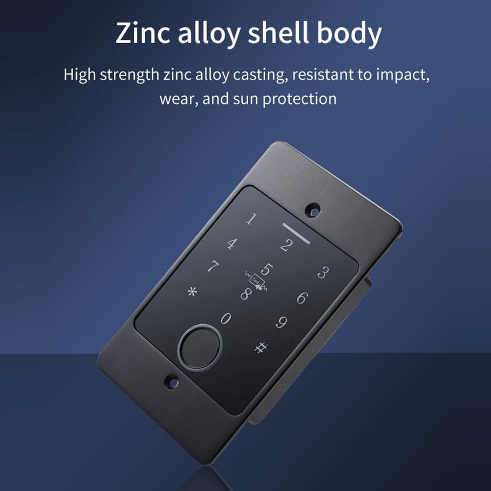 IP66 Wasserdicht für TUYA WiFi Fingerabdruck Türschloss, Smart Elektronische Tastatur mit Fernbedienung App Steuerung, Zinklegierung Sicherheitsschloss für Outdoor Home Office, Einfache