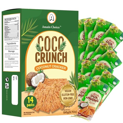 COCO Crunch Coconut Crackers by Amazin Choices – Crispy Vegan