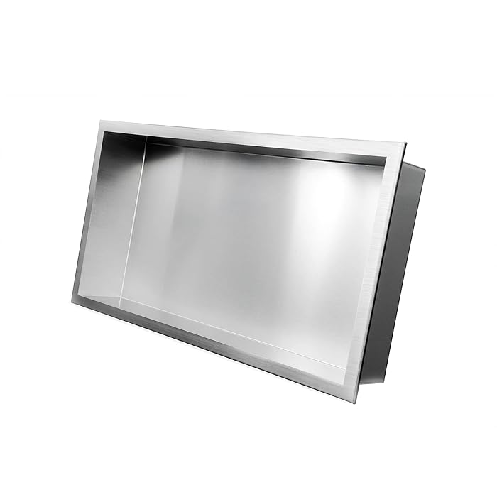 Buy Bernkot Shower Niche Stainless Steel 3.94"X 12" X 24" No Tile