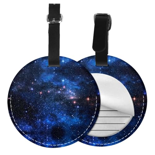 Étiquette de bagage en PVC lot de 6 galaxie pour sac de voyage