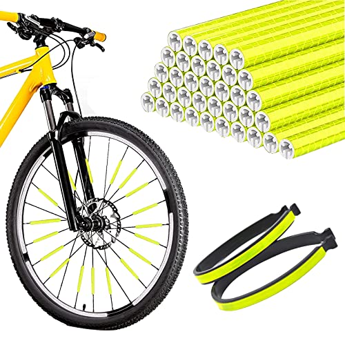 DKDDSSS 36 Pièces Réflecteurs de Rayons de Vélo, Réflecteur de Roue de Bicyclette Rayons Réfléchissants, 360° Visibilité et Montage Facile pour Tous Les Rayons de vélo Standard
